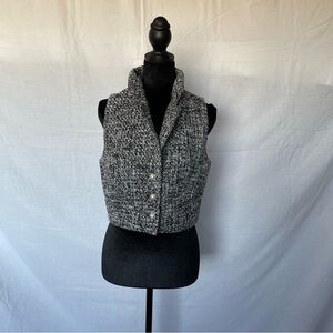 Joie Black and White Tweed Vest Size 8